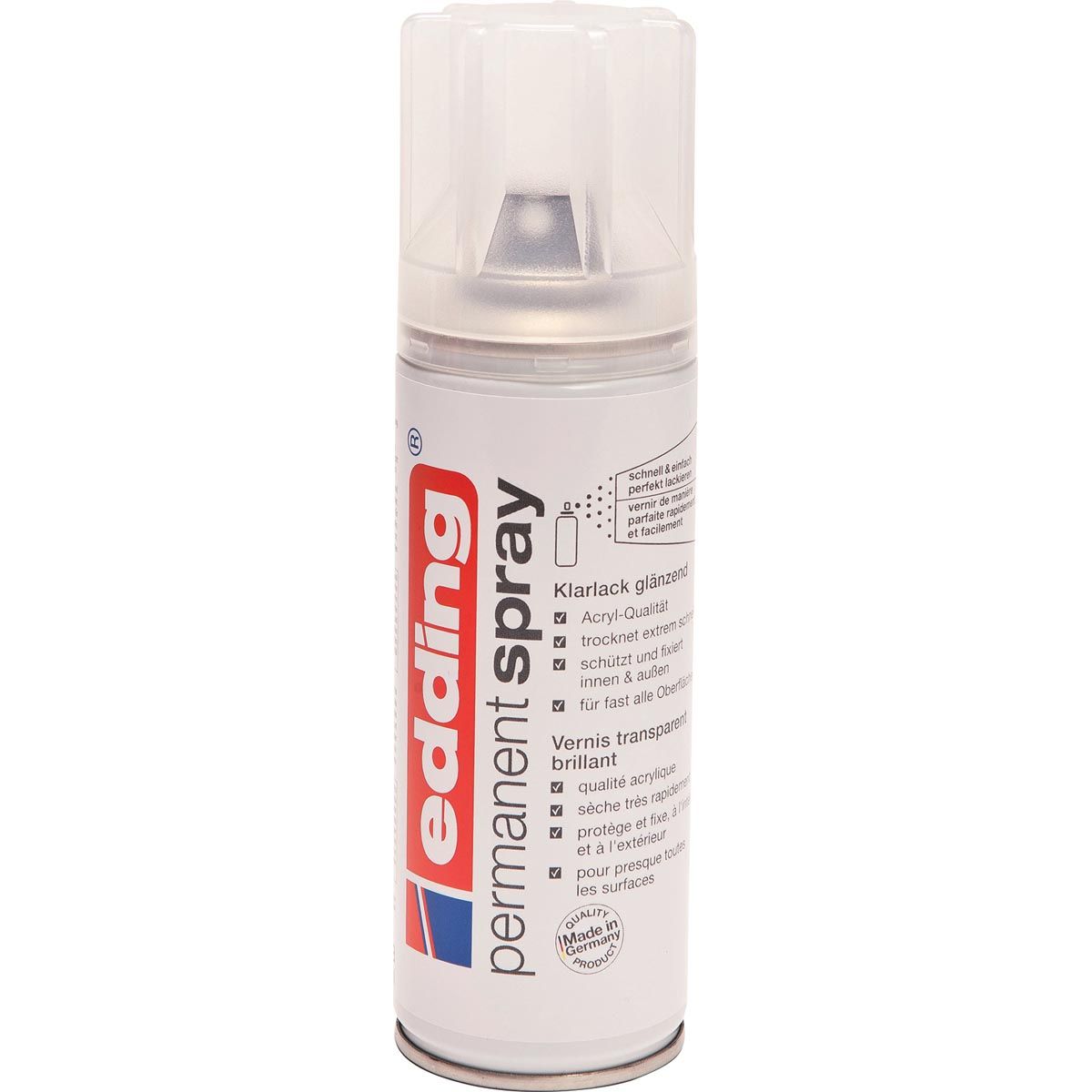 Edding - Bote de pintura en aerosol 5200 spray permanente brillante transparente