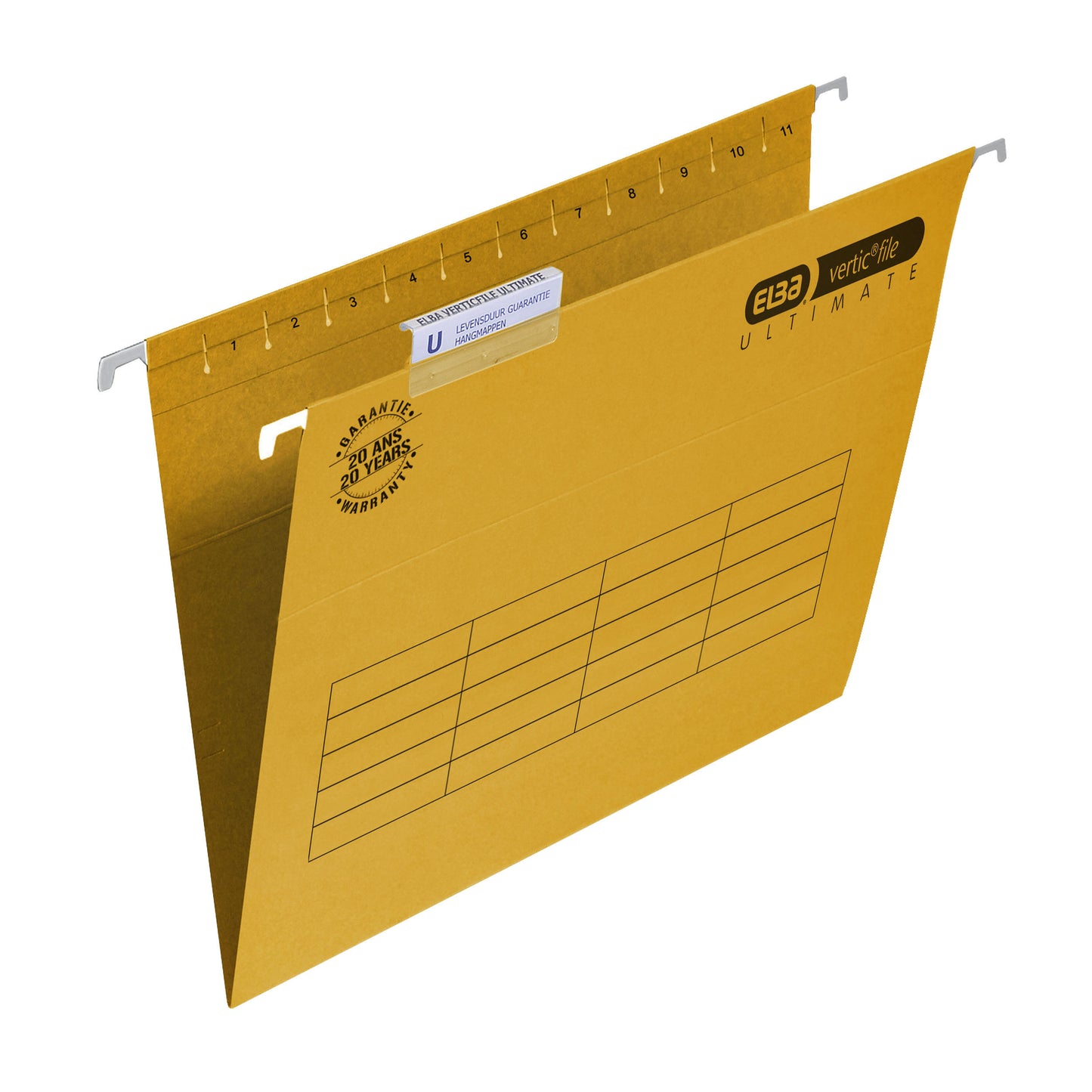 Elba - Hanging folder Verticfile e A4 V bottom yellow | 25 pieces