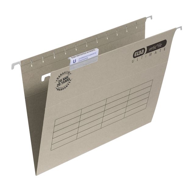 Elba - Cartella sospesa Verticfile e folio V-bottom grigio | 25 pezzi