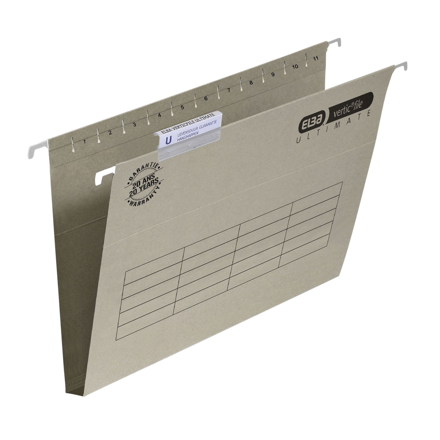 Elba - Hangmap verticfile e folio 30mm grijs