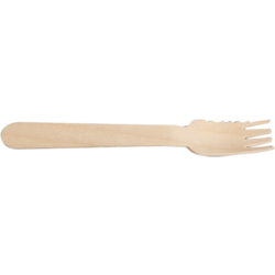 snackvork met snijkant 140mm 200 stuks hout | 5 stuks
