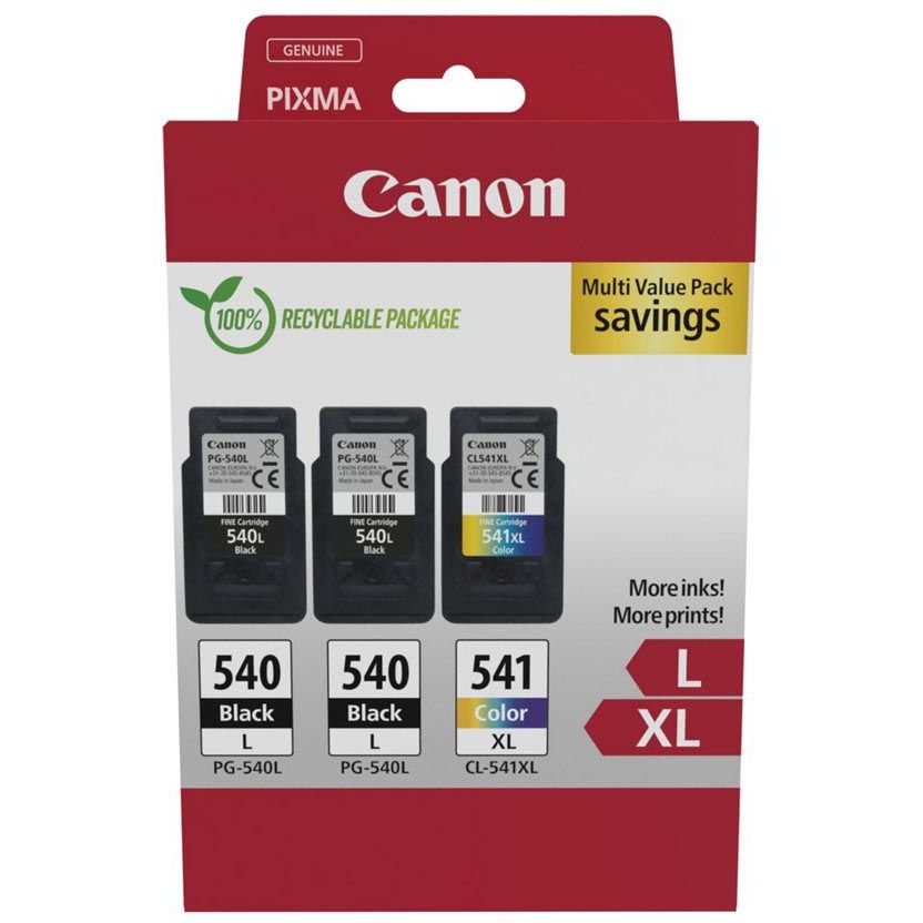Canon - Tintenpatrone 2 x PG-540L + 1 x CL-541XL, 300 400 Seiten, OEM 5224B017, 4 Farben