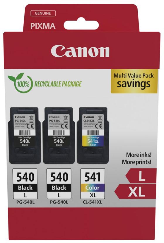 Canon - cartouche d'encre 2 x PG-540L + 1 x CL-541XL, 300 400 pages, OEM 5224B017, 4 couleurs