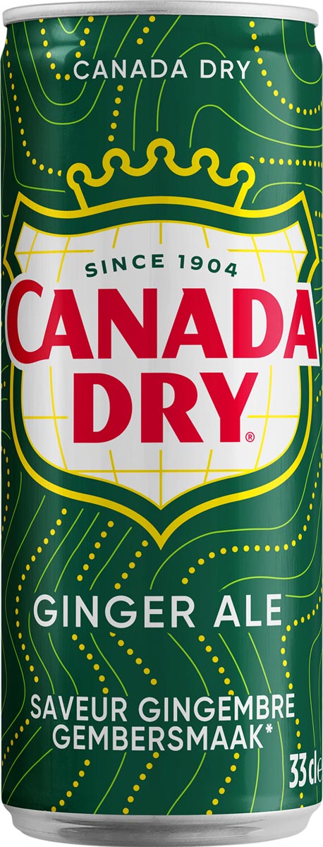Canada Dry - gingerbeer, sleek blik van 33 cl, pak van 24 stuks