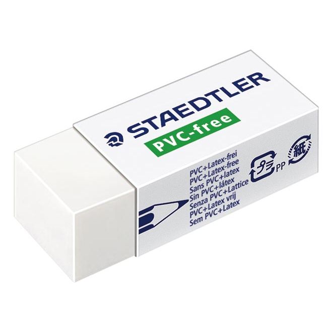 Staedtler - Gomme sans PVC, pi 43 x 19 x 13 mm, blanche