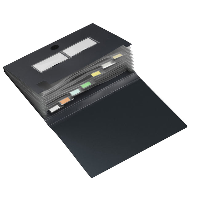 Quantore - Sorting folder with 7 compartments black