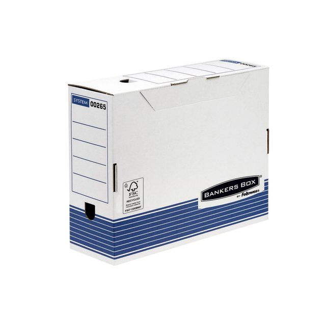 Bankers Box - Archivbox System A4 100mm weiß blau
