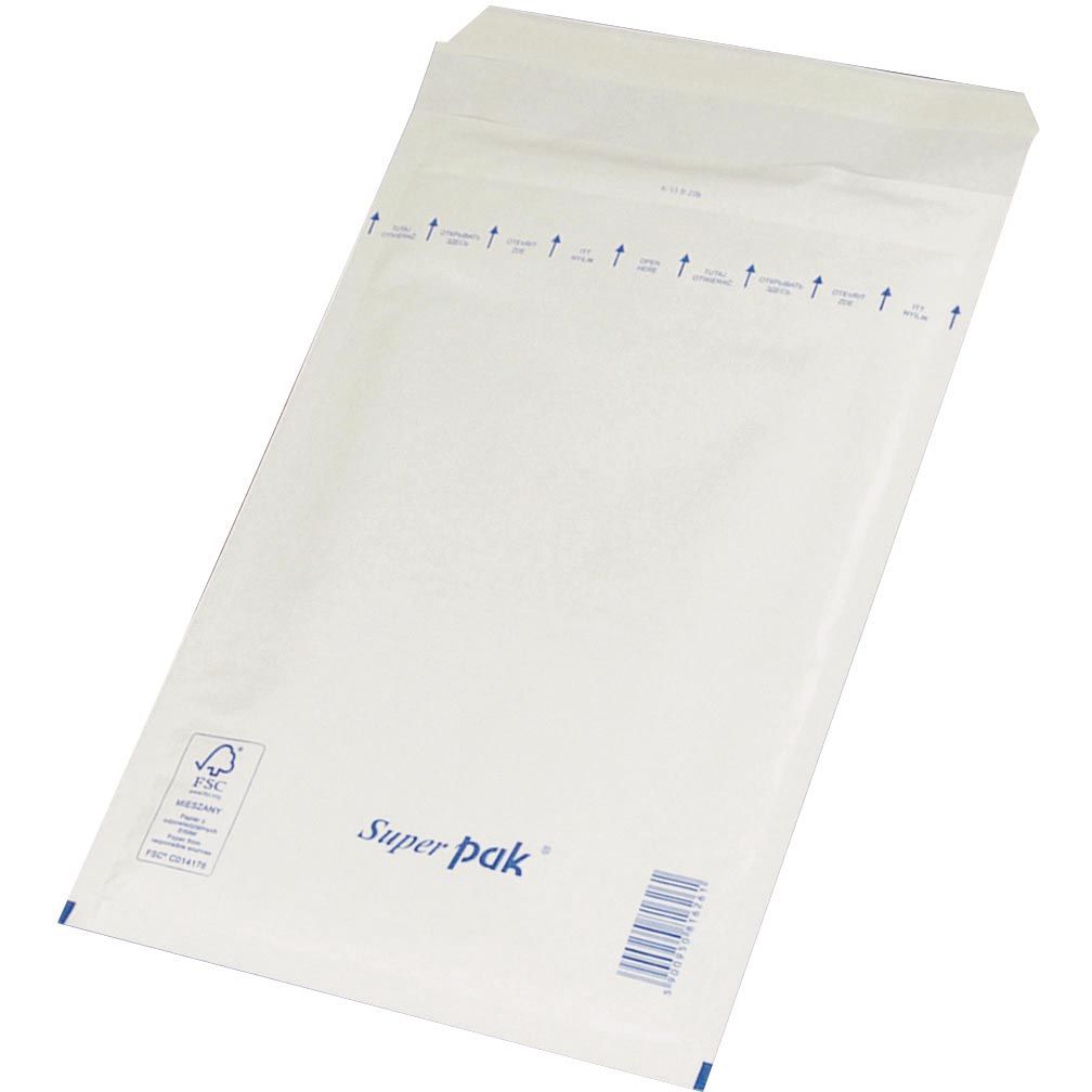 OFFICE products - luchtkussenenveloppen, met stripsluiting, 230 x 340 mm, wit, pak van 100 stuks