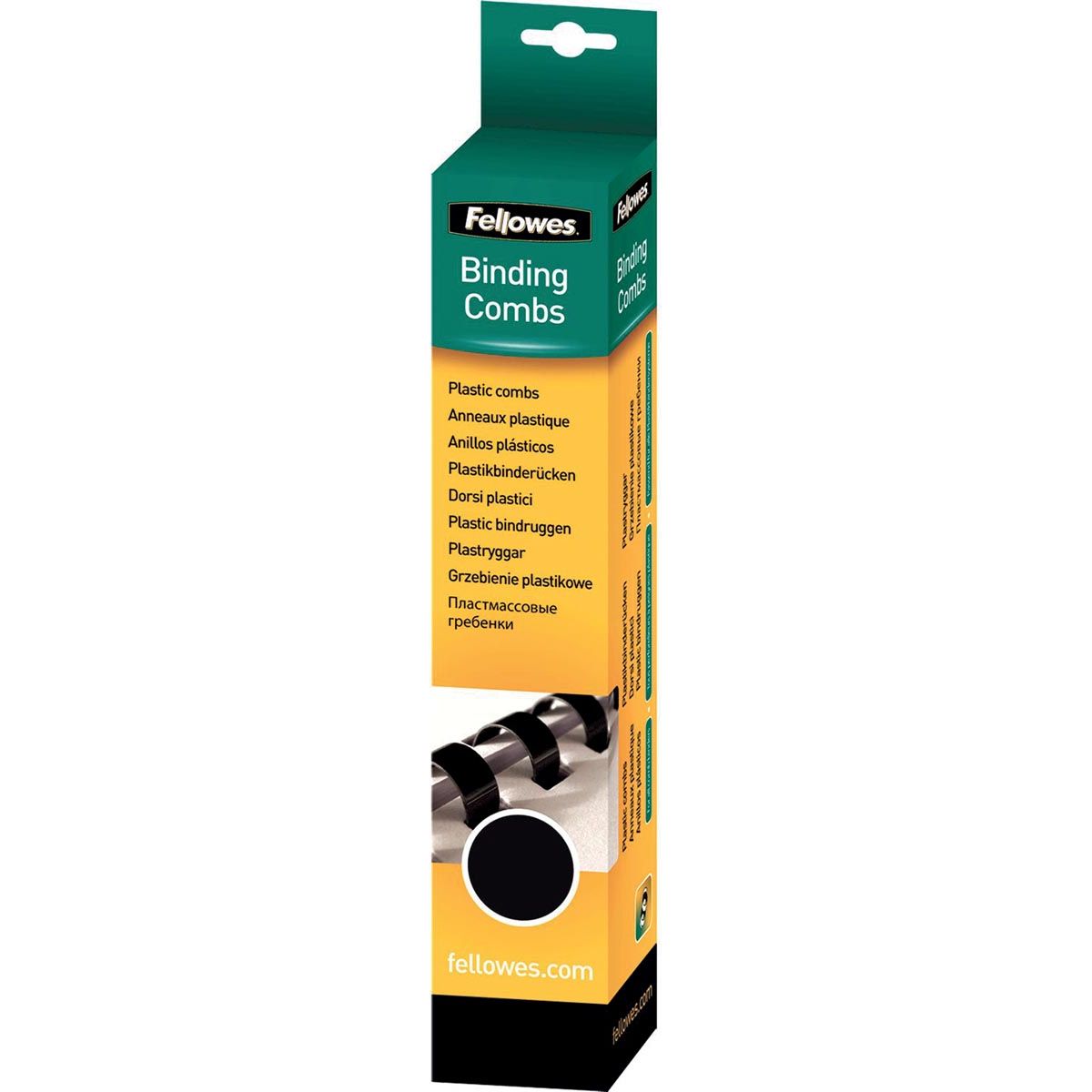 Fellowes - bindruggen, pak van 25 stuks, 6 mm, zwart