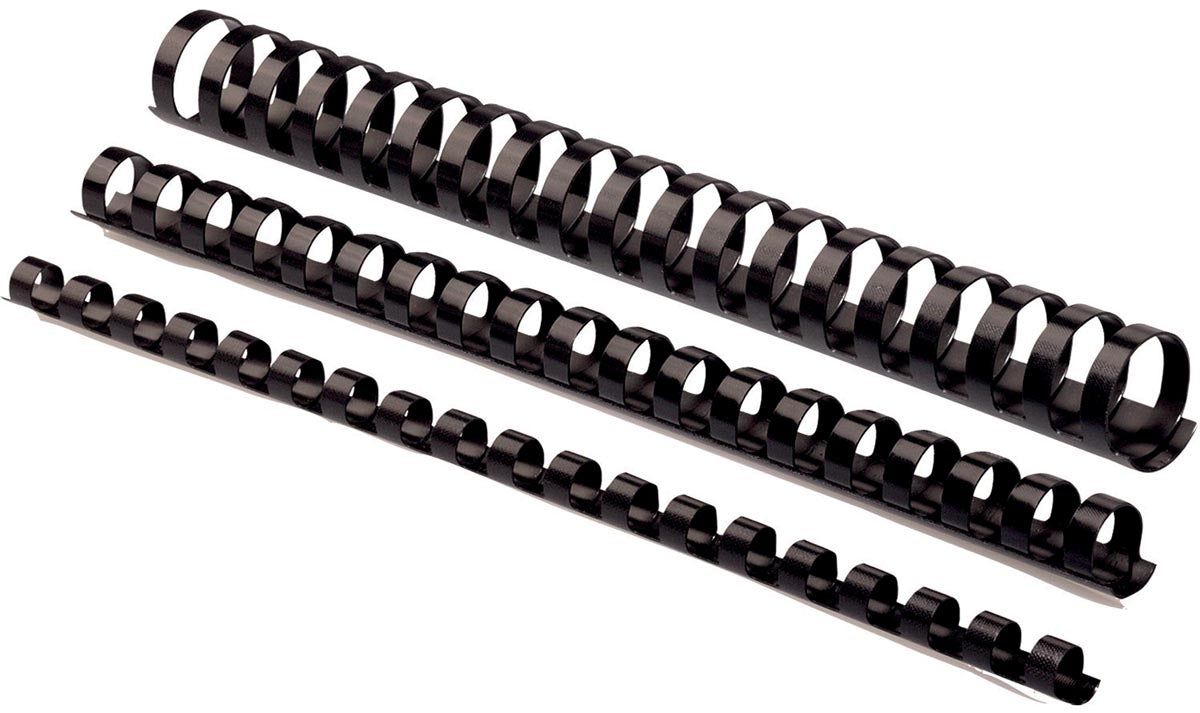 Fellowes - Binding spine 8mm 21rings A4 black 100 pieces