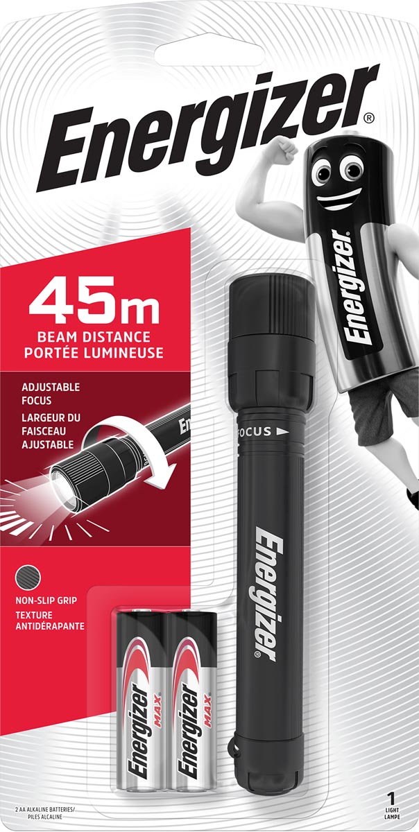 Energizer - zaklamp X-focus, inclusief 2 AA batterijen, op blister