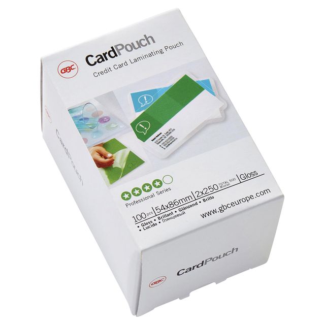 GBC - Busta plastificatrice per carte di credito 54x86mm 2x250micron
