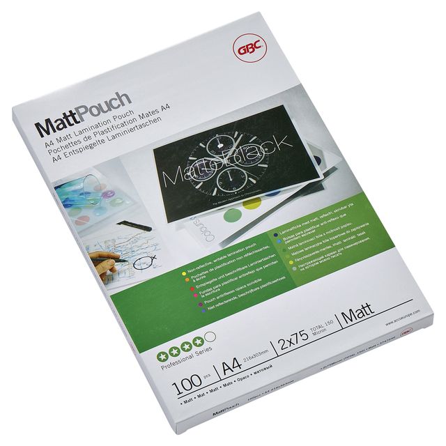 GBC - Lamineerhoes a4 2x75micron mat