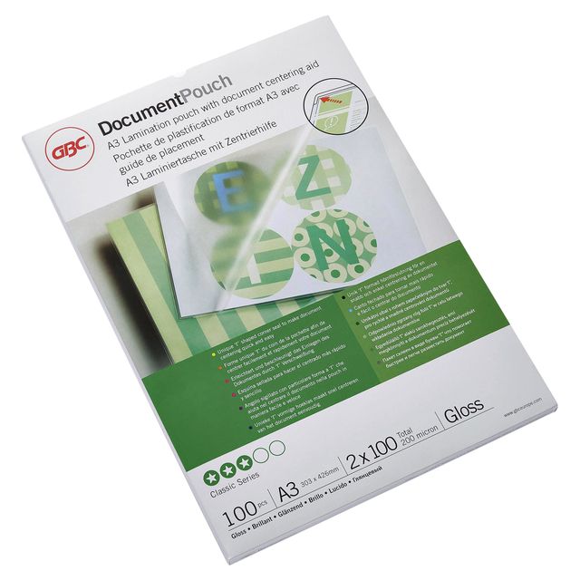 GBC - Laminating pouch a3 2x100micron