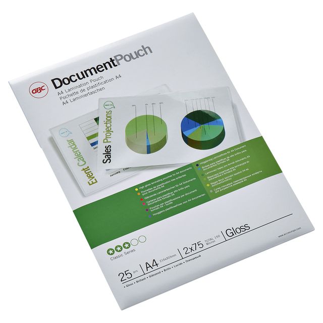 GBC - Busta per plastificazione a4 2x75micron lucida