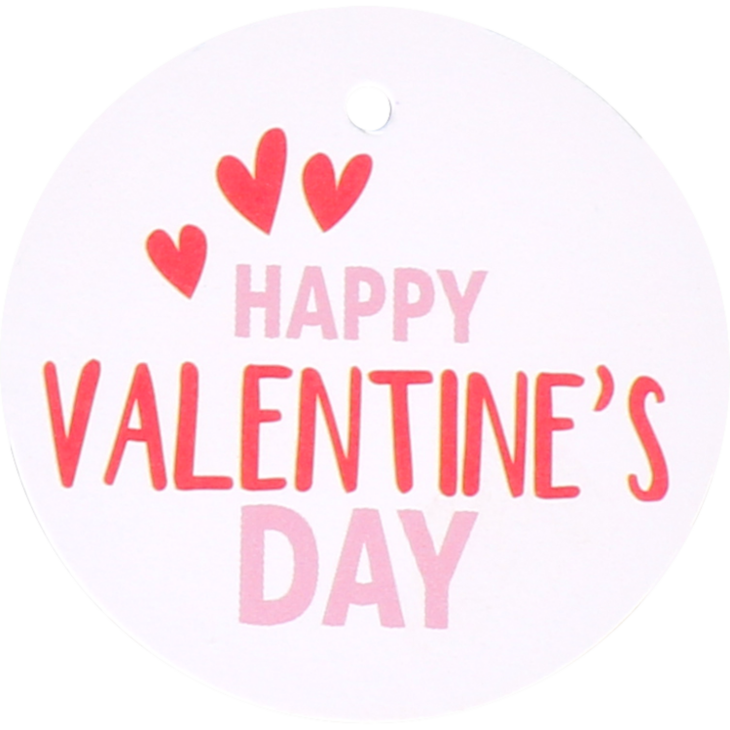 Klika - Etiqueta | papel kraft | Feliz día de San Valentín | Ø5cm | rosa/rojo | 50 piezas