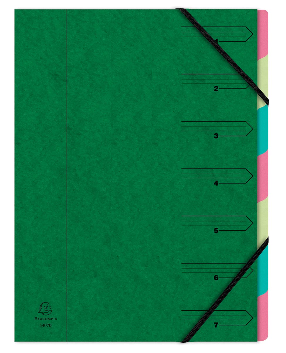 Exacompta - Sorting folder 7 parts, green