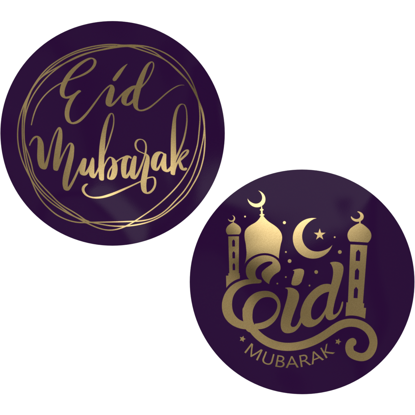 Klika - Étiquette | Étiquette cadeau | papier | Aïd Moubarak | ∅45mm | assortis | rouleau de 500 pièces