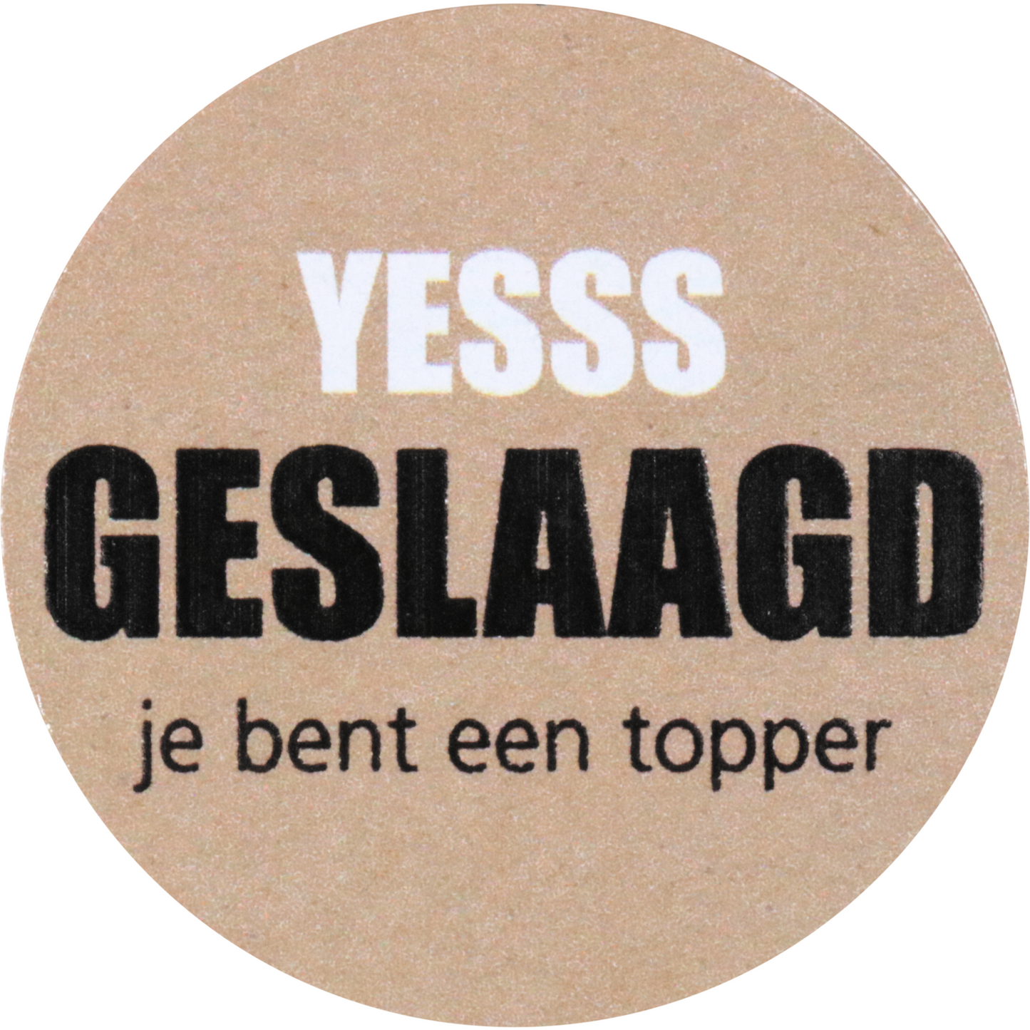 Klika - Label | Gift label | paper | Yesss passed | you are a great | ∅35mm | roll of 500 pieces