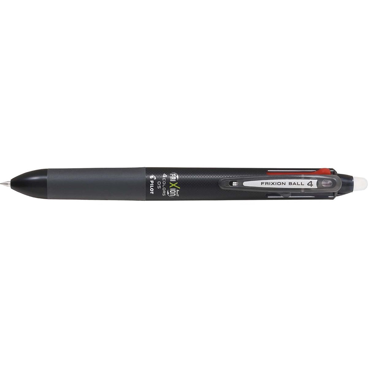 Pilot - roller Frixion Ball 4-kleurenroller, fijn, klassieke inktkleuren, zwart lichaam