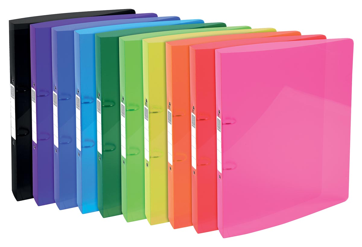 Exacompta - Ringordner Iderama, für ft A4, aus PP mit Softcover, 2 Ringe à 30 mm, farbig sortiert