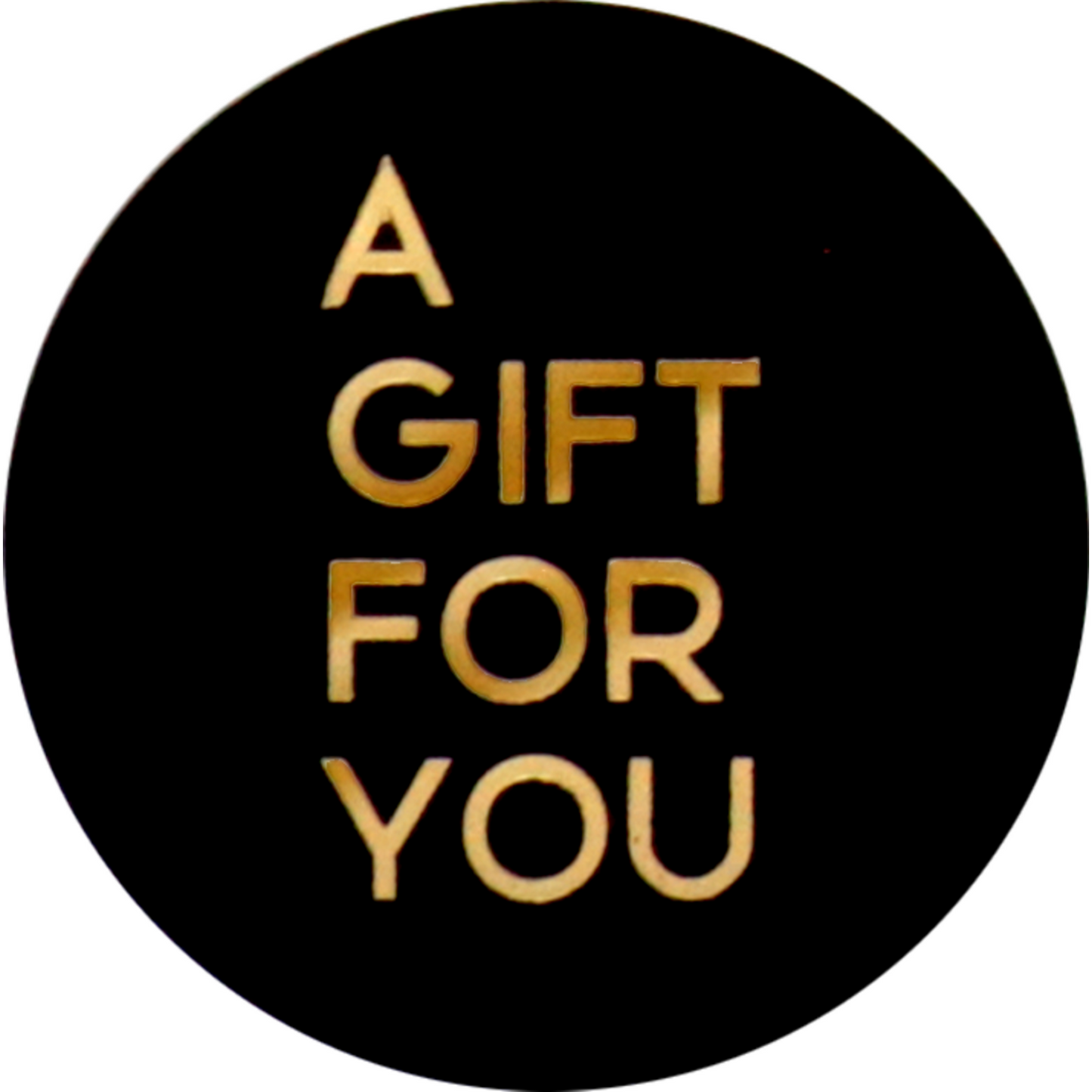 Klika - Etikett | Papier | Ein Geschenk für Dich | ∅40mm | schwarz/gold | Rolle mit 500 Stück