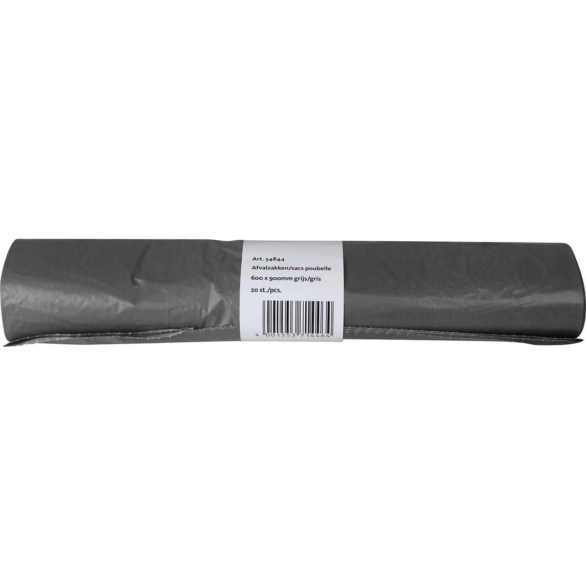 Klika - Müllsack 25 Mikron, ft 60 x 90 cm, 70 Liter, grau, Rolle à 20 Stück