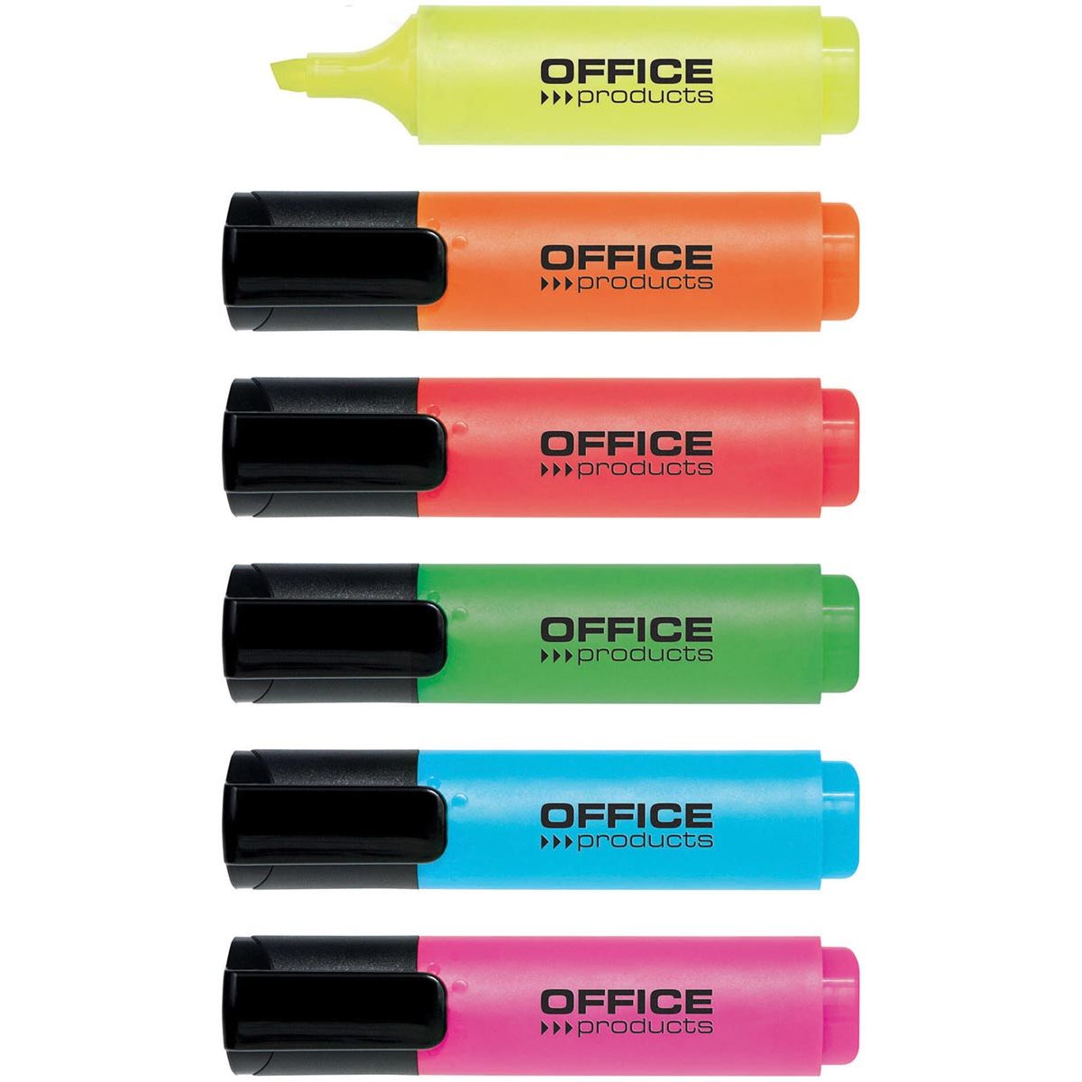 OFFICE products - markeerstift, 2 5 mm, geassorteerde kleuren, etui van 6 stuks
