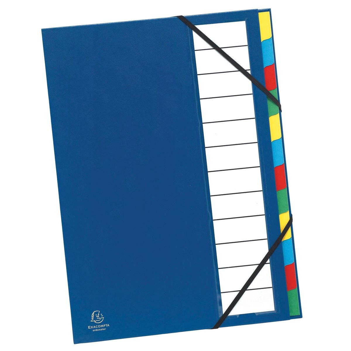 Exacompta - Carpeta clasificadora 12 compartimentos