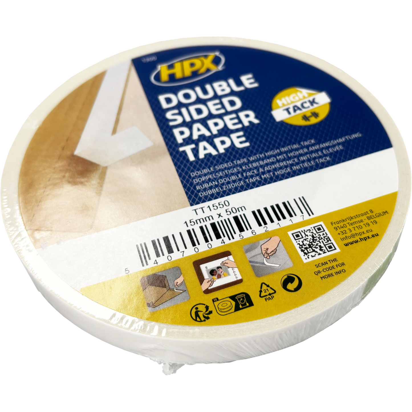 HPX - | Papiere | PP | 15mm | 50m | wit | 80 rol