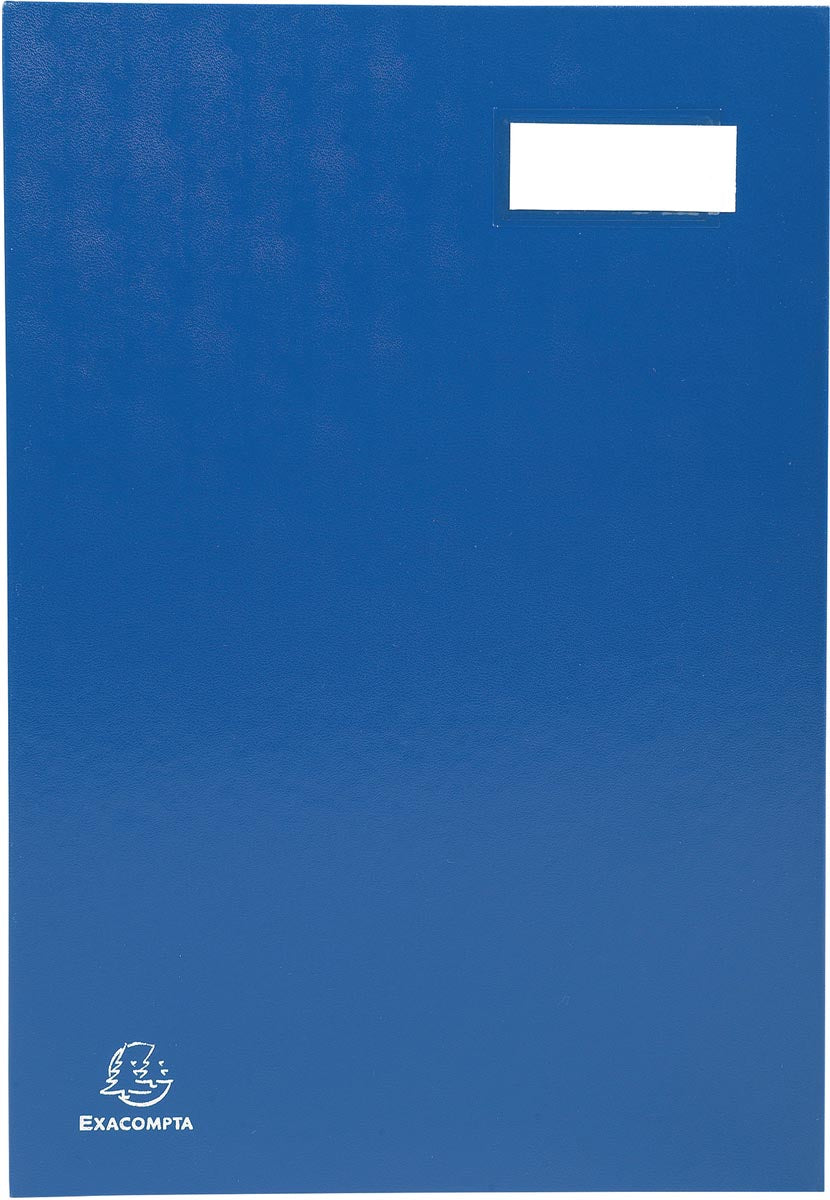 Exacompta - Chemise à dessin à la main pour pi 24 x 35 cm, en carton recouvert de PVC, 20 divisions, bleu