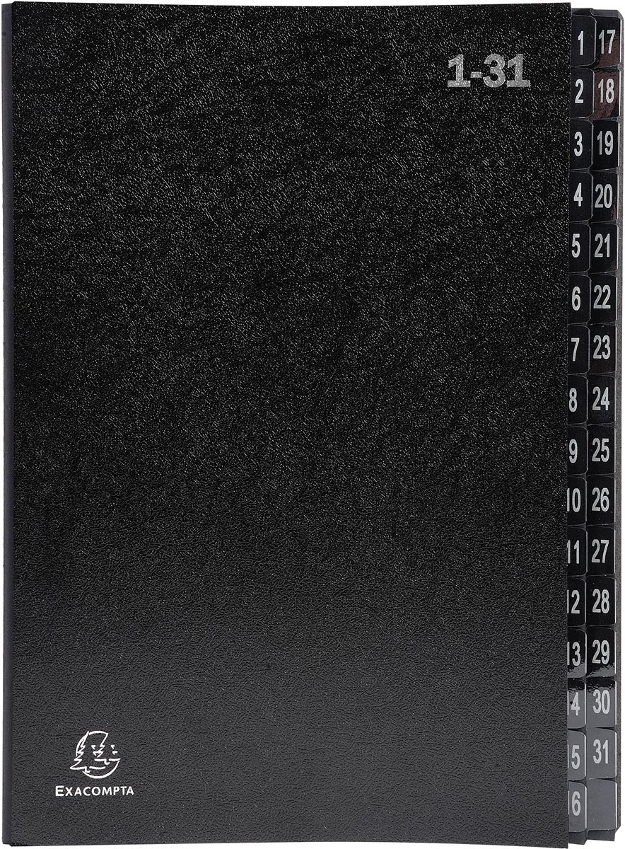 Exacompta - sorting folder Ordonator 32 compartments with tabs 1-31, black