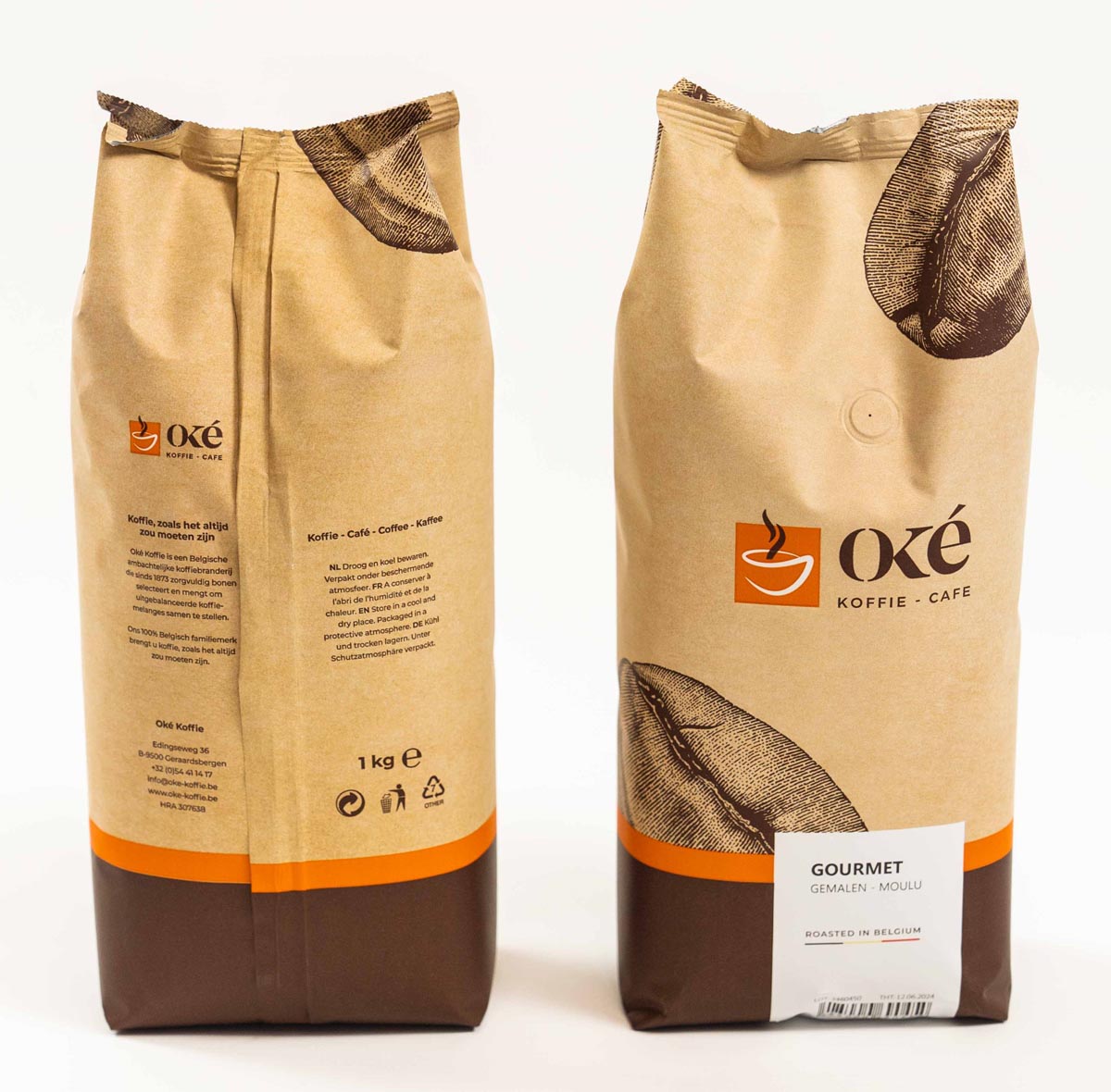 OKE Koffie - OK Kaffee, gemahlen, 1 kg Beutel, Gourmet