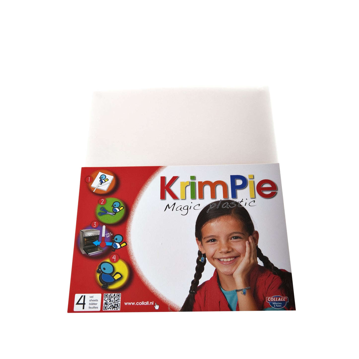 Collall - Krimpievel Magic Plastic transparente juego de 4 hojas | 25 piezas