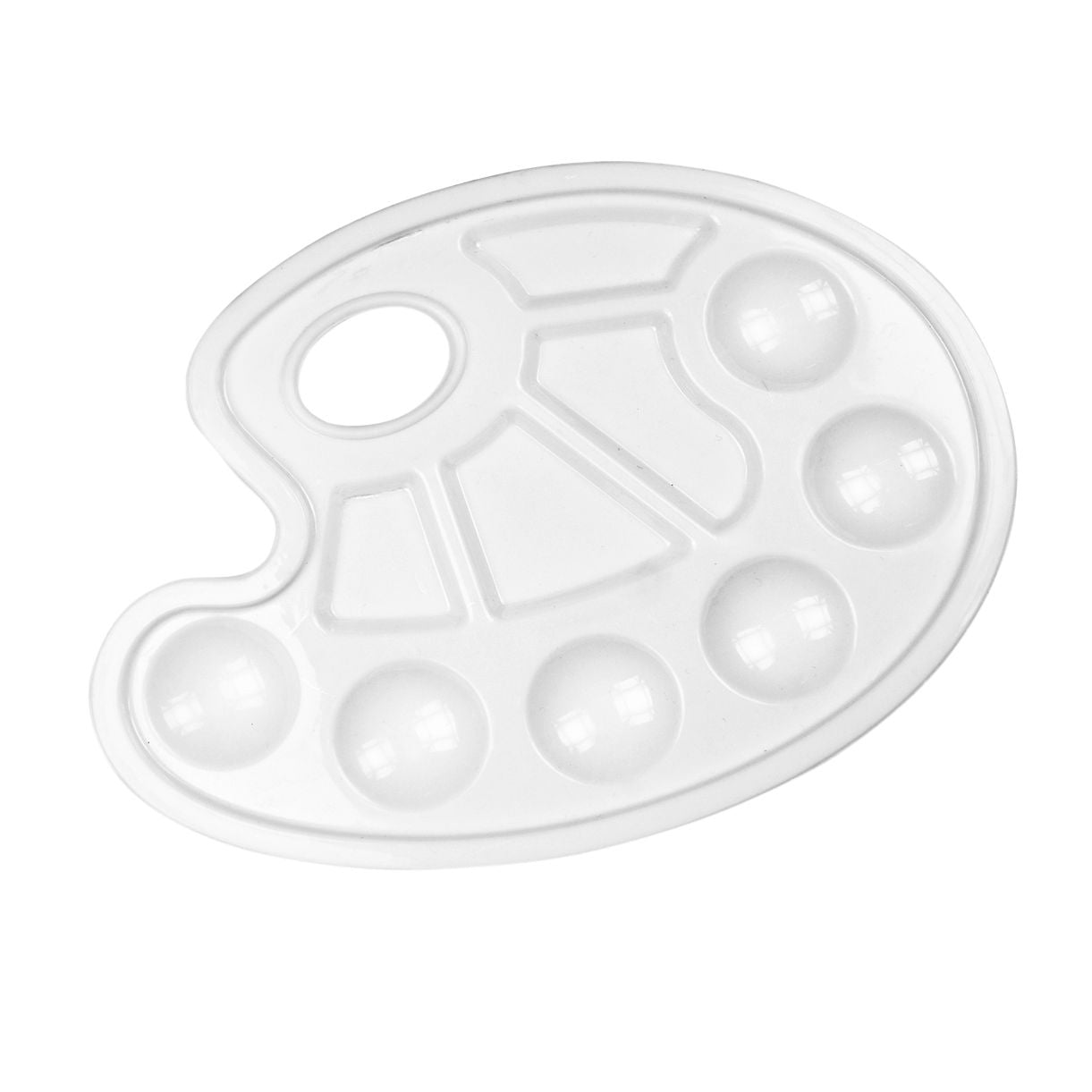 Collall - Verfpalet kunststof met 10 vakjes wit