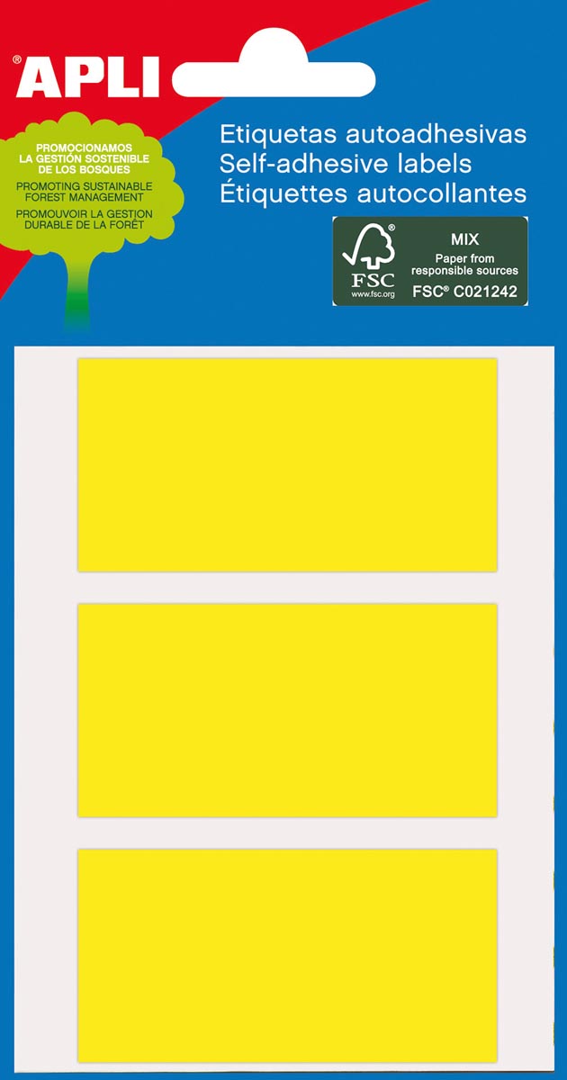 Apli - colored labels in yellow pouch (2071)