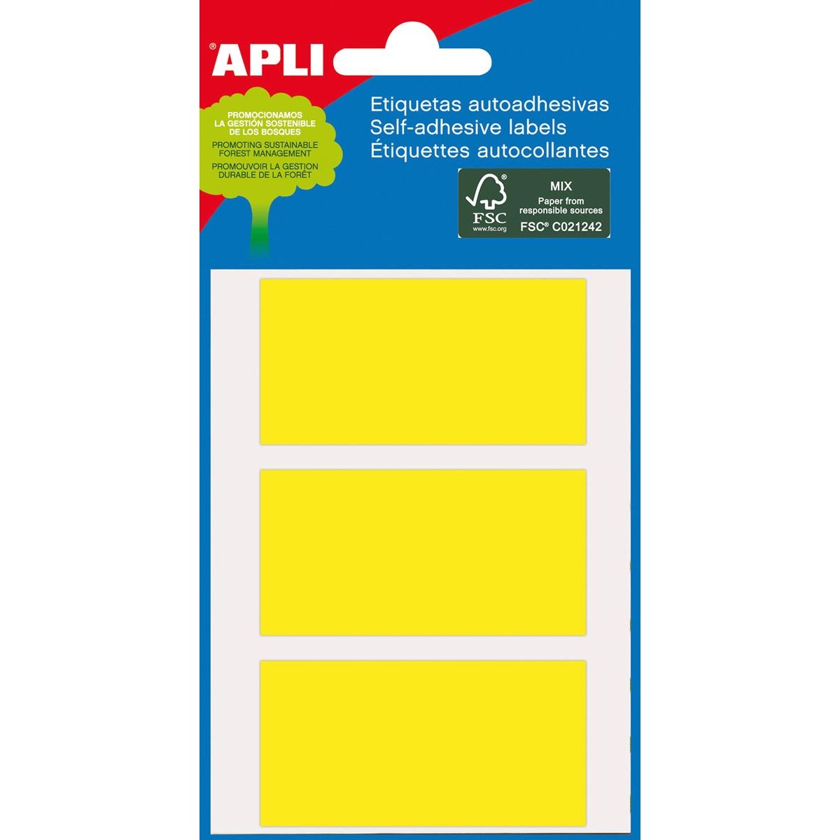 Apli - étiquettes colorées en pochette jaune (2071)