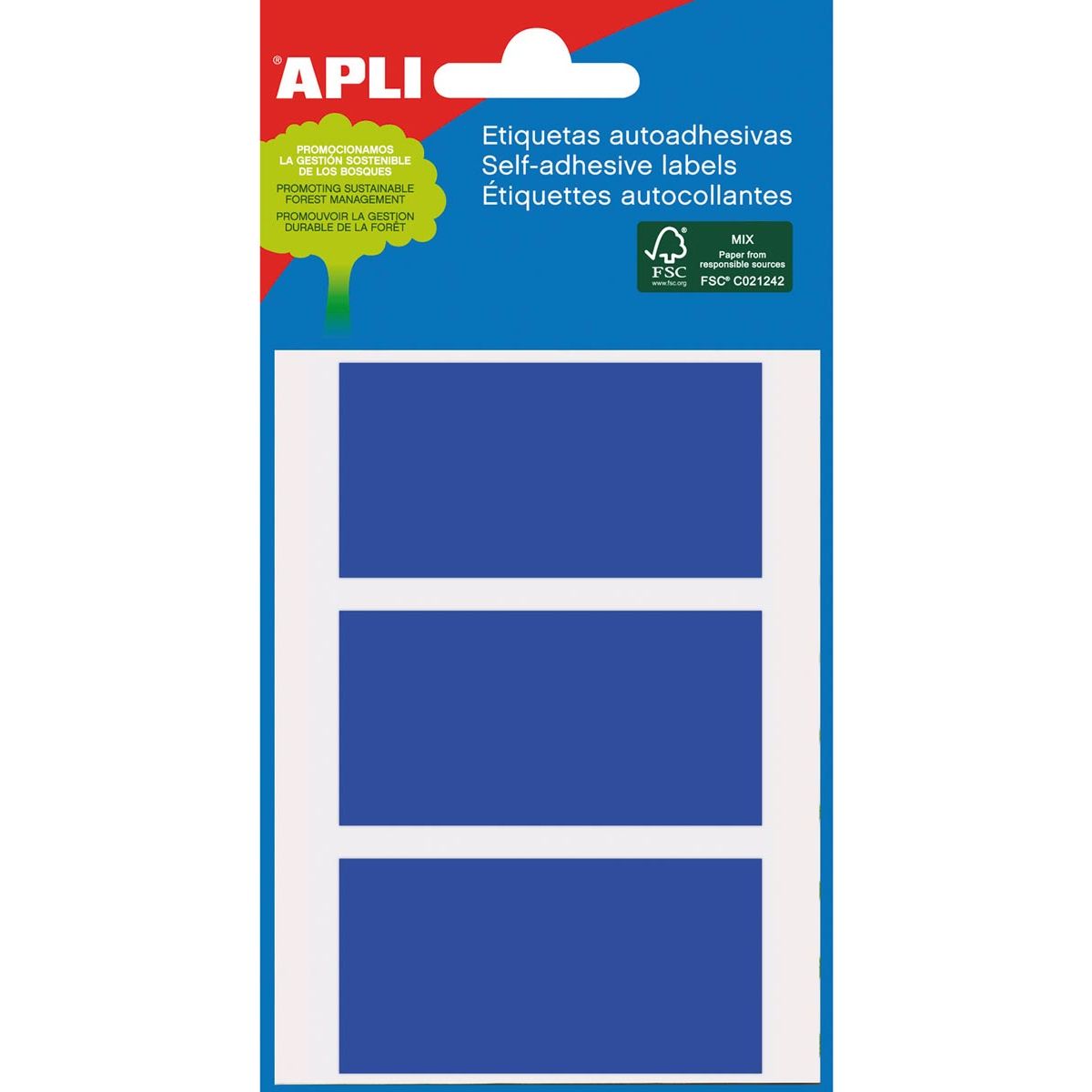 Apli - étiquettes colorées dans un étui bleu (2072)