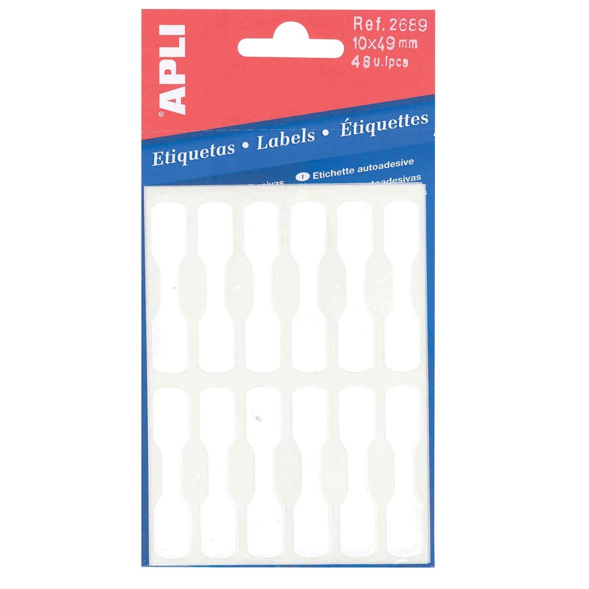 Apli - juweliersetiketten ft 10 x 49 mm (b x h), etui van 48 stuks, manueel te beschrijven