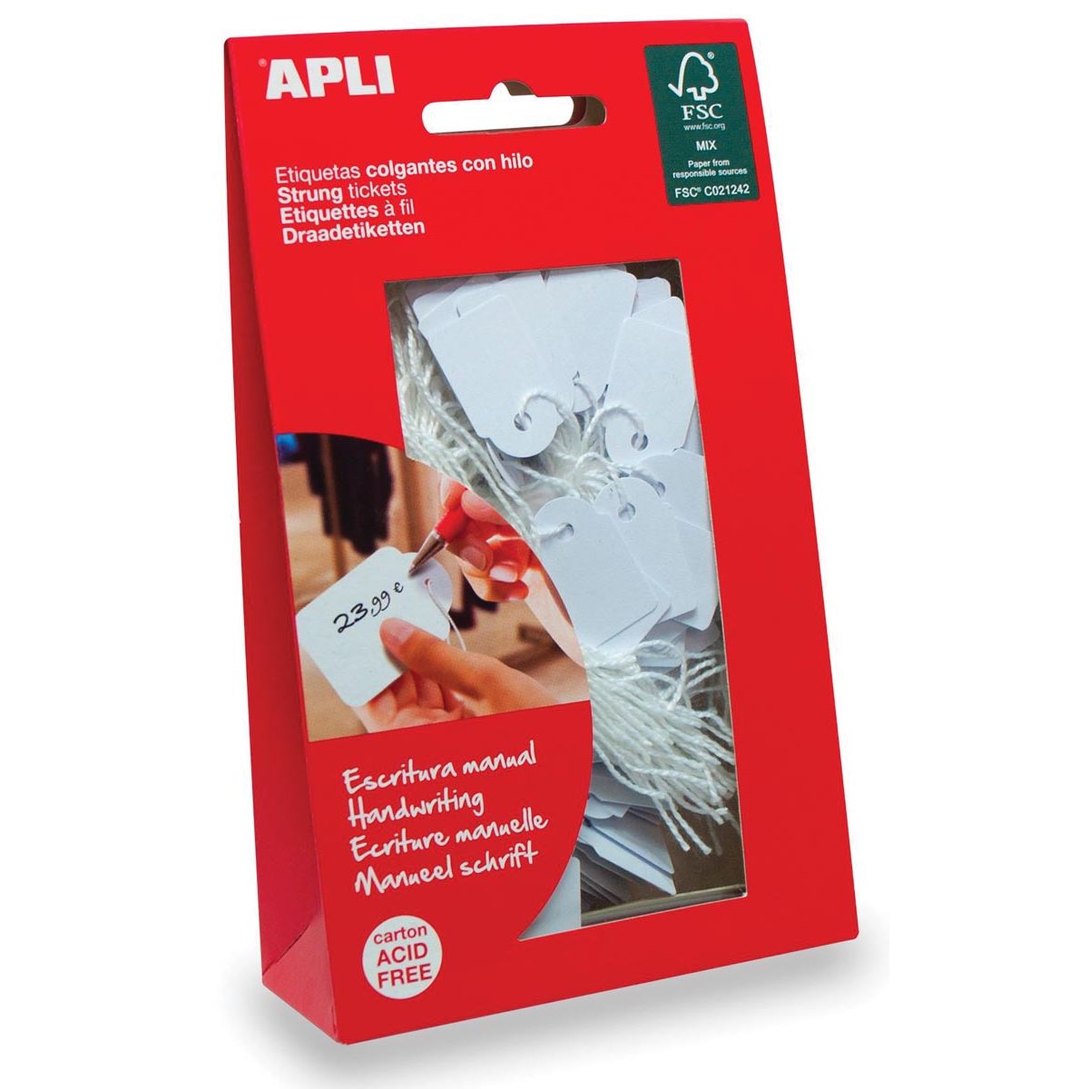 Apli - étiquettes métalliques pi 22 x 35 mm (l x h) (7011), carton de 100 pièces