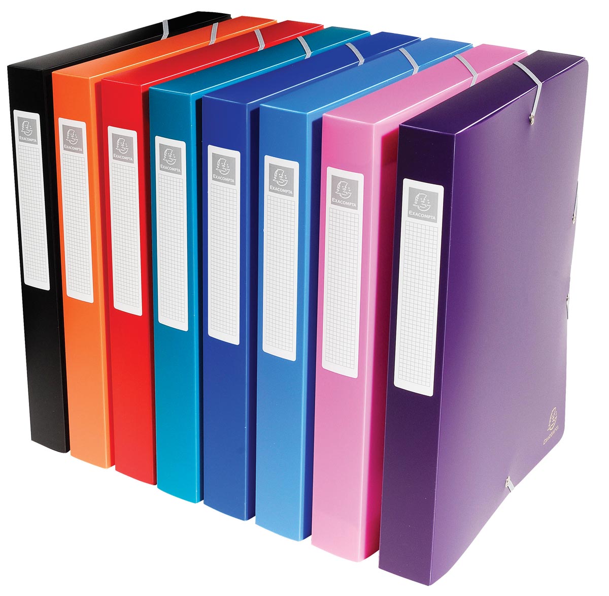 Exacompta - elastobox rug van 4 cm geassorteerde kleuren