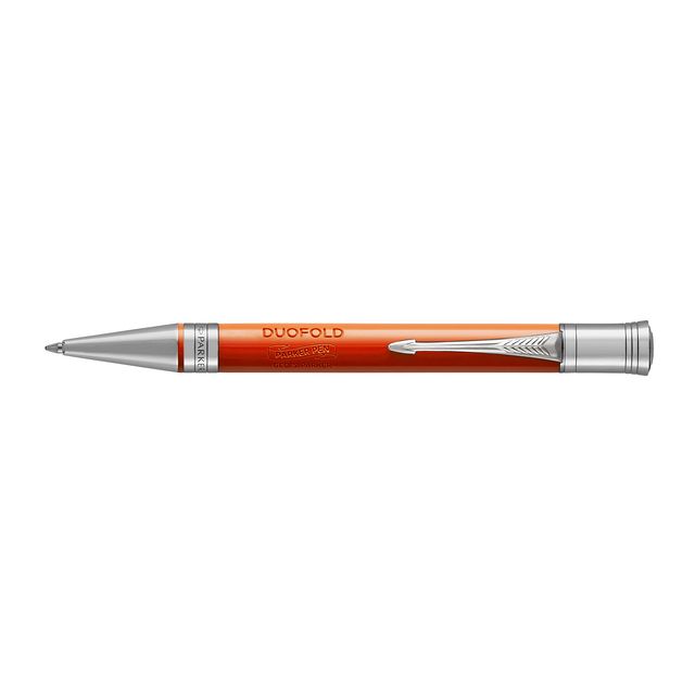 Parker - Bolígrafo mediano Duofold Classic Vintage lacado grande rojo CT