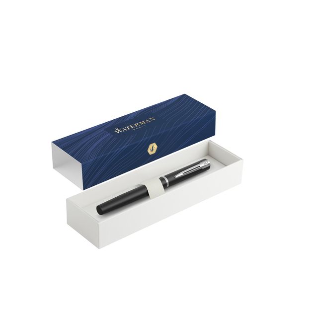 Waterman - Pluma estilográfica Allure laca negra CT fina