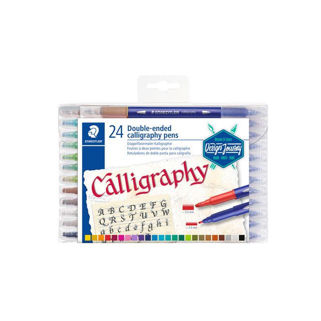 Staedtler - Kalligrafiepen duo punt 2.0 en 3.5mm 24 kleuren