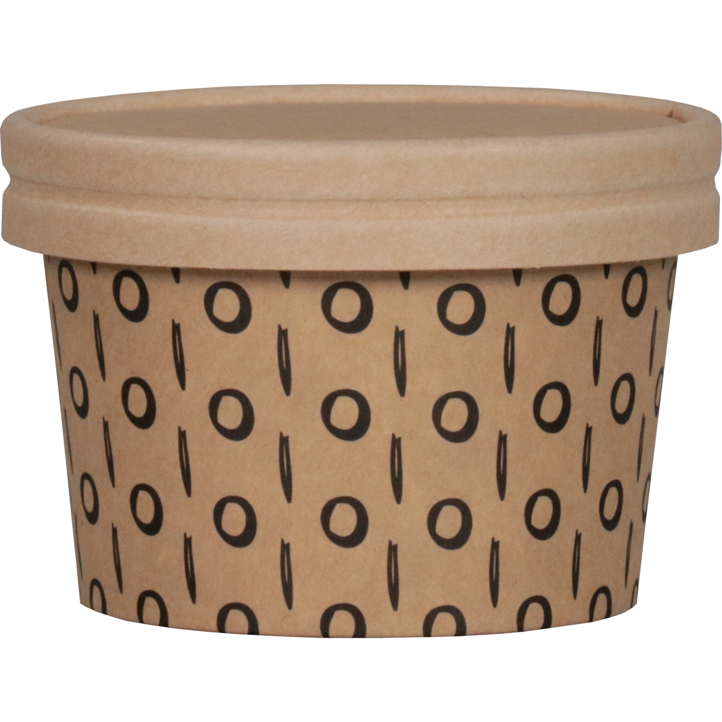 Depa - | Soepbeker | incl. Deksel | Karton + PE | 150ml | 4oz | bruin | 500 stuks