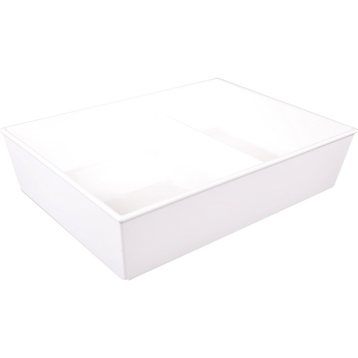 Ornamin - Scale | reusable | unbreakable | 2 compartments | sAN | rectangular | 1900ml | 260x190x60mm | white | 10 pieces