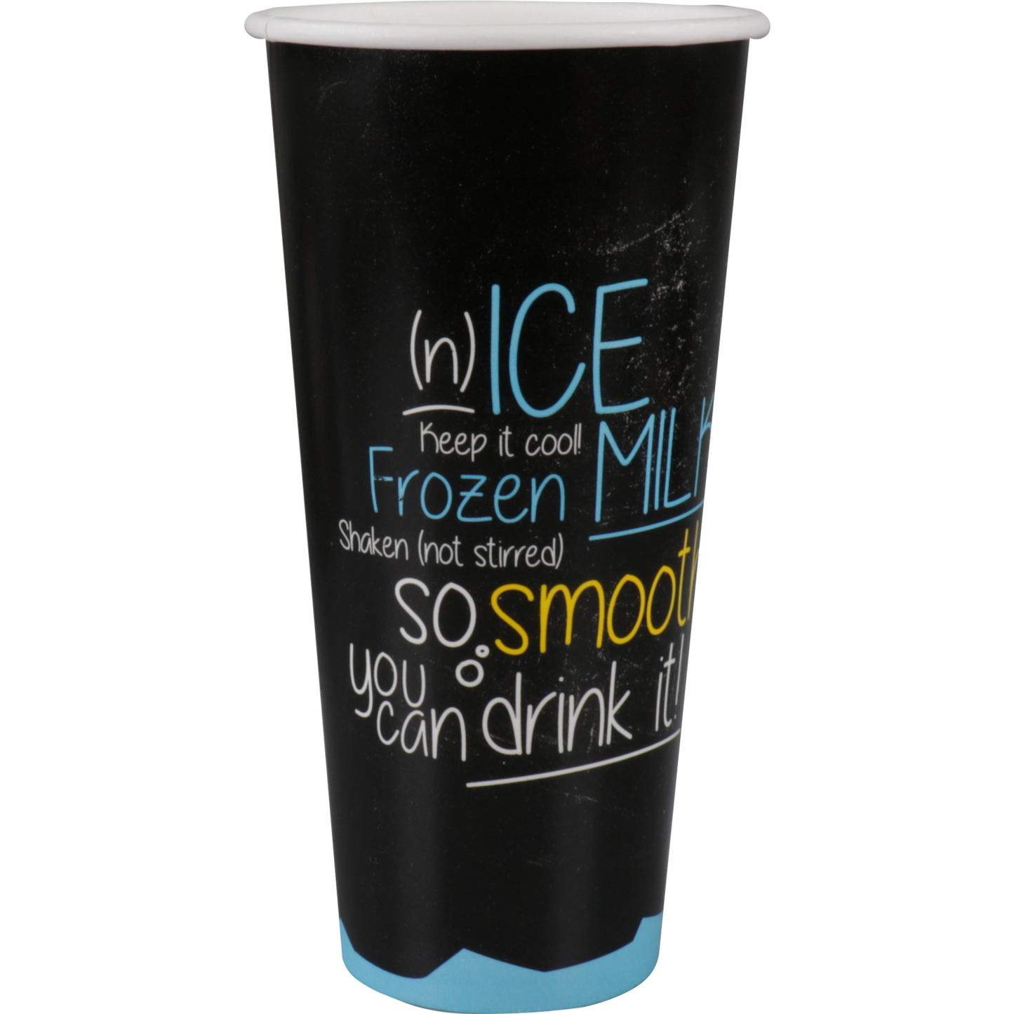 Depa - | Milkshakebeker | ICE is (N)ICE | Karton + PE | 500ml | 22oz | Ø90mm | zwart/blauw | 1000 stuks