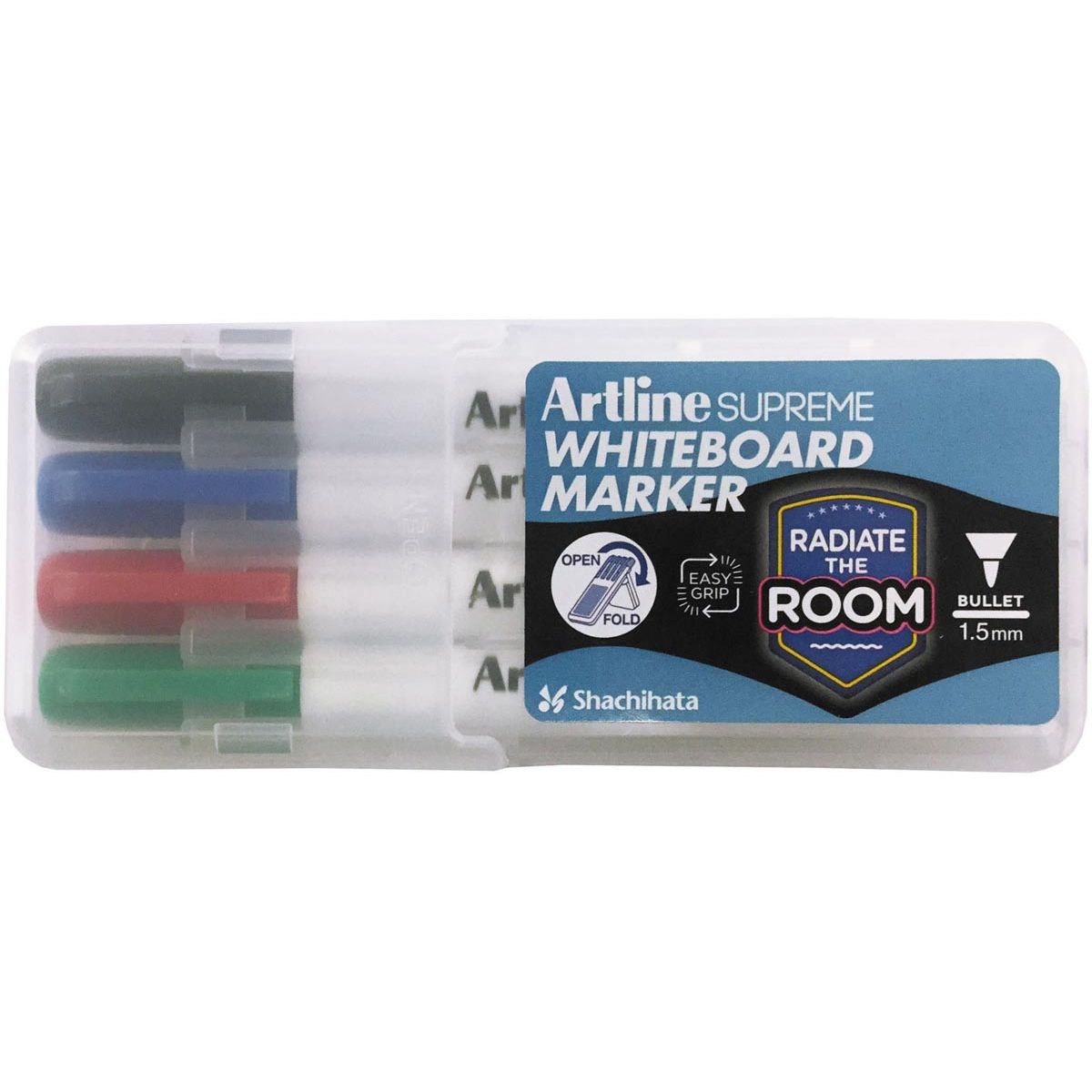 Artline - Rotulador de pizarra Supreme, caja de 4 piezas, surtido