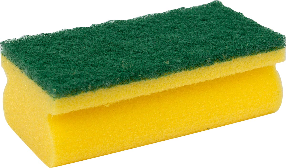 Primesource - scouring pad, yellow/green, pack of 10