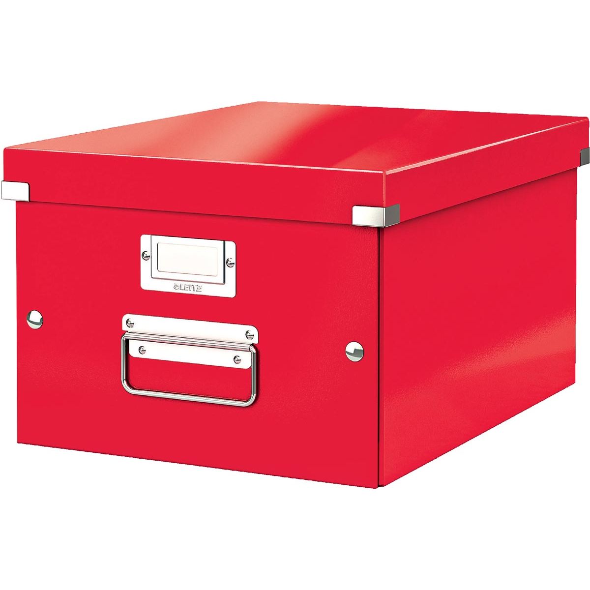 Leitz - Boîte de rangement WOW Click Store, ft M, rouge